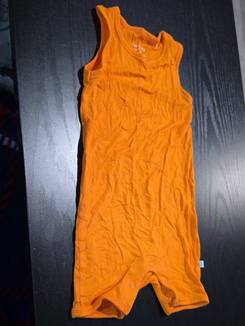 Posh Peanut Orange Sleeveless Shorts Romper One-Piece